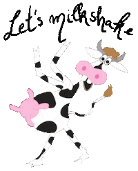 weidewiewiese happy dancing shake milk Sticker