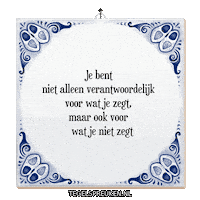 Communicatie Reflectie Sticker by Tegelspreuken.nl