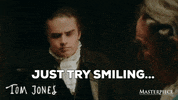 Tom Jones Smile GIF by MASTERPIECE | PBS