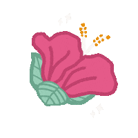 Pink Flower Sticker