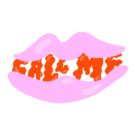 coffeeandcastoffs phone lips callme phonecall Sticker