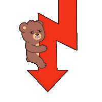 Dumping Teddy Bear Sticker by BEARISH