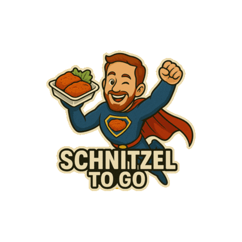 GasthausOgris giphyupload togo schnitzel superheld Sticker