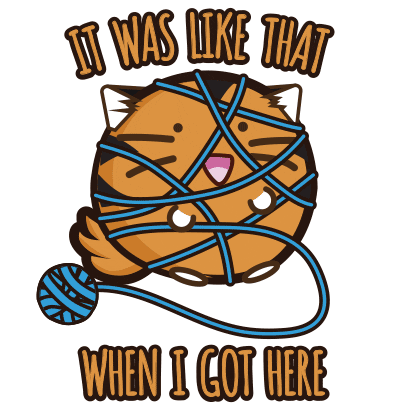 Fuzzballs funny anime cat cute Sticker