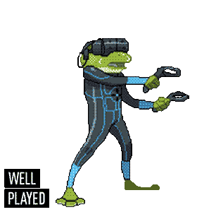 wellplayedresearch giphyupload gamer metaverse vr Sticker