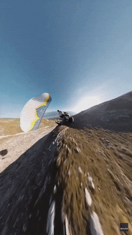 Speed Flyer Races Through Austrian Mountains