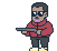 Fire Gun Sticker by Le Leader