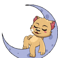 Tired Night Time Sticker by Kabu