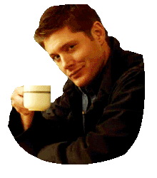 Jensen Ackles Coffee Sticker by reactionstickers