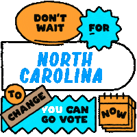 Vote Early North Carolina Sticker by Creative Courage