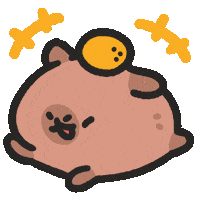 Capybara Laughing Sticker by sansanplanet