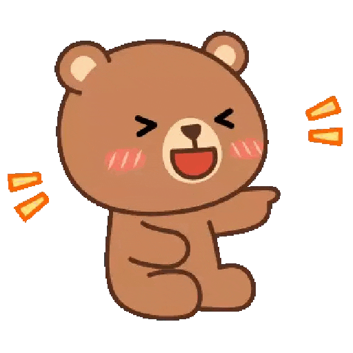 duduufriends cool laughing bear cutebear Sticker