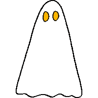 Floating Friendly Ghost Sticker