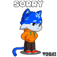 Sad Forgive Me Sticker by Toshithecat