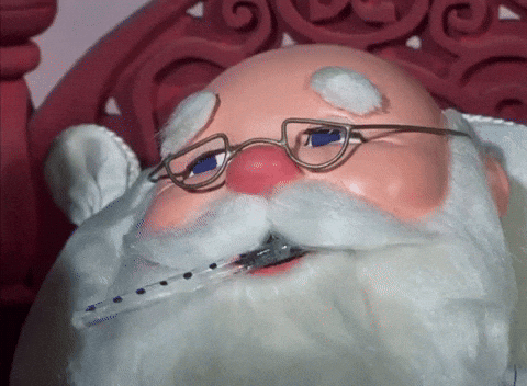 sick santa claus GIF