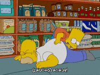 standing on him homer simpson GIF