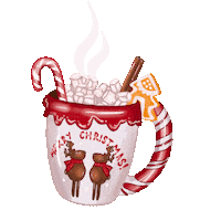 Merry Christmas Coffee Sticker
