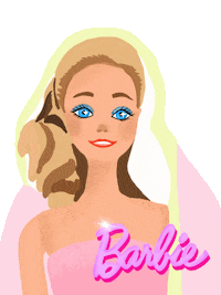 Pink Barbie Sticker by Beautigurlz