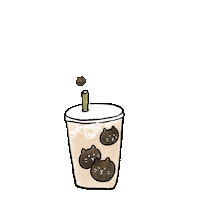 Yycat cat milktea tapioca yycat Sticker