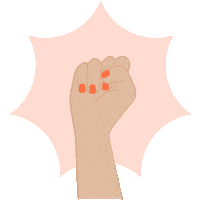 Excited Fist Pump Sticker by Candice Coppola