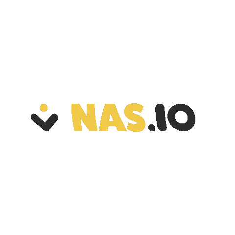 nas-io logo nas nanas black logo Sticker