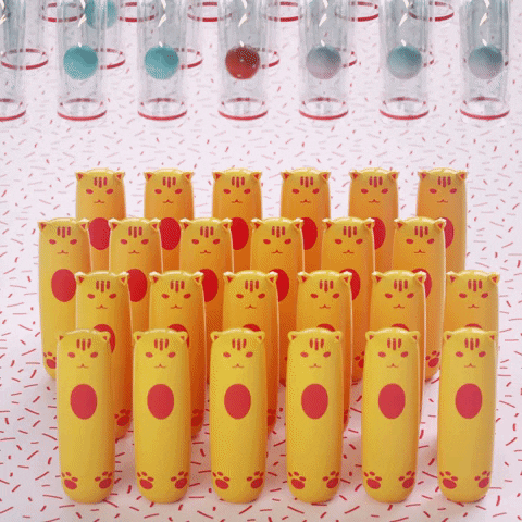 Leafchan giphyupload animation 3danimation bouncy cats GIF