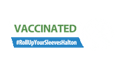 regionofhalton vaccinated rollupyoursleeves rollupyoursleeveshalton haltonon Sticker