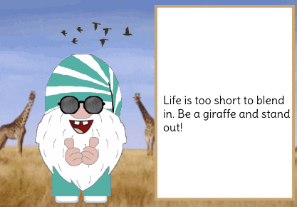 Gnome Giraffe GIF