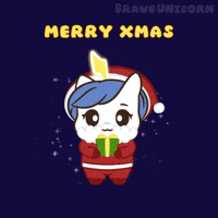 Merry Christmas Snow GIF by Brave Unicorn