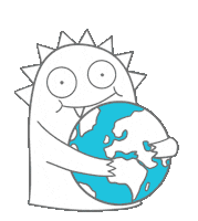 Planet Earth Monster Sticker by Breden Kids