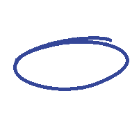 niyustudio blue circle line doodle Sticker
