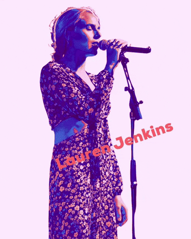 Singer Microphone GIF by Lauren Jenkins