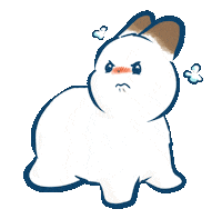 Angry Bunny Sticker by gg_animalism