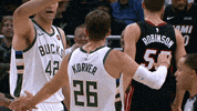 High Five Miami Heat GIF by Milwaukee Bucks