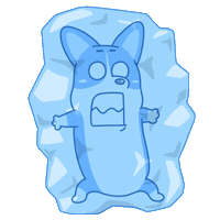 Ice Cold Corgi Sticker