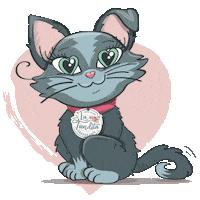 Cat Love Sticker by La Tiendita Shabby Chic