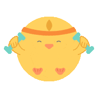 candicegifs happy workout chicken exercise Sticker
