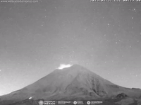 Two Eruptions Recorded at Mexico's Popocatepetl Volcano