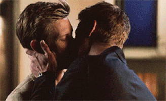 gay kiss GIF