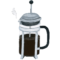 French Press Love Sticker