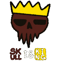Skull Crown Sticker by Nico