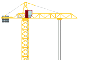 henselphelps construction crane aec jobsite Sticker