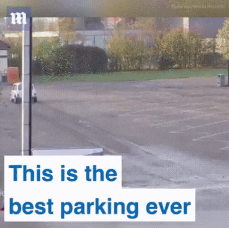 GifVif giphyupload tightest reverse parallel parking record GIF