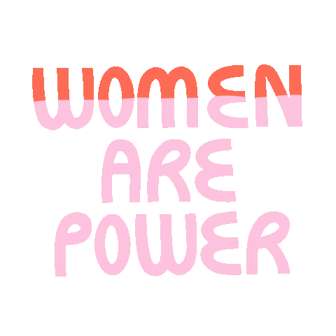 Women Are Power Pink Sticker by Emily Lynn Perelman