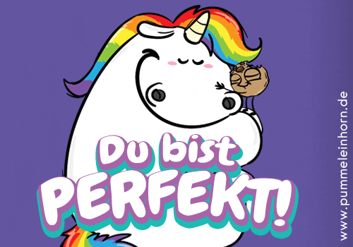 Rainbow You Are Perfect GIF by Pummeleinhorn