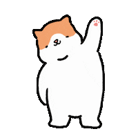 Cat Hello Sticker by FATZOO