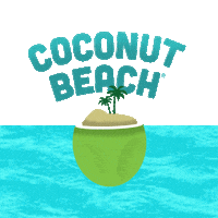 floating palm trees Sticker by Coconut Beach