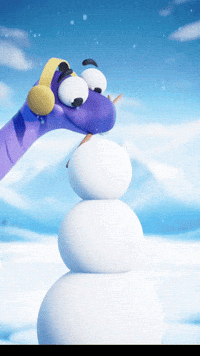 Working Together Snow Day GIF by Claynosaurz