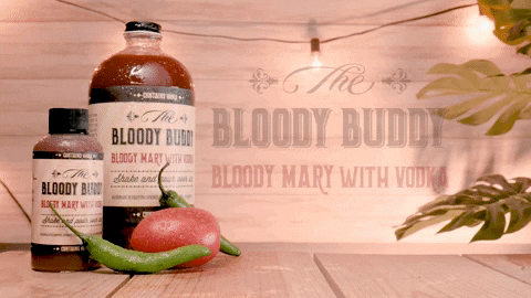 TheBloodyBuddy giphygifmaker vodka bloody mary day drinking GIF