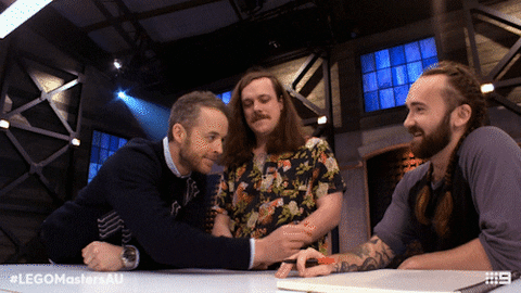 Channel 9 Reaction GIF by LEGO Masters Australia